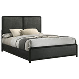 Cavelle Black 47-inch Upholstered Eastern King Bed by Coaster at Eve Furniture