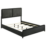 Cavelle Black 47-inch Upholstered Eastern King Bed by Coaster at Eve Furniture