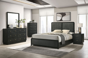 Cavelle Black 5-Piece Eastern King Bedroom Set by Coaster at Eve Furniture