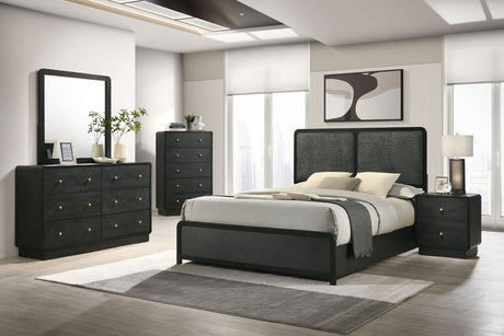 Cavelle Black 5-Piece Eastern King Bedroom Set by Coaster at Eve Furniture