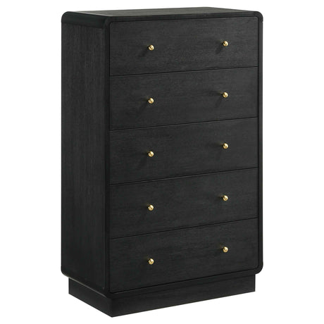 Cavelle Black 5-piece Twin Bedroom Set by Coaster at Eve Furniture