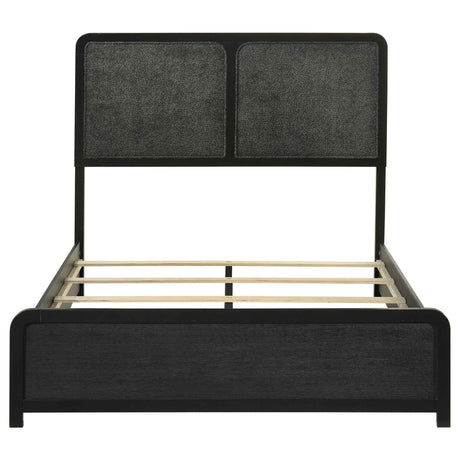 Cavelle Black 51-inch Upholstered Full Panel Bed by Coaster at Eve Furniture