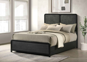 Cavelle Black 51-inch Upholstered Full Panel Bed by Coaster at Eve Furniture
