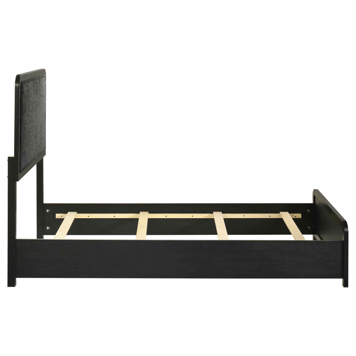 Cavelle Black 51-inch Upholstered Twin Panel Bed by Coaster at Eve Furniture