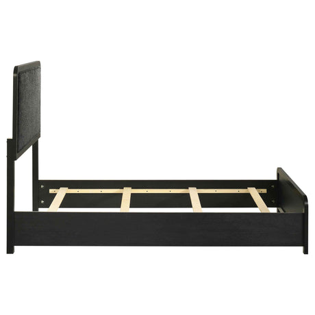 Cavelle Black 51-inch Upholstered Twin Panel Bed by Coaster at Eve Furniture