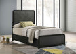 Cavelle Black 51-inch Upholstered Twin Panel Bed by Coaster at Eve Furniture