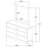 Cavelle Black 6-drawer Dresser and Mirror by Coaster at Eve Furniture