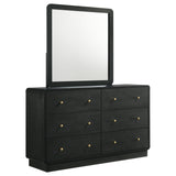 Cavelle Black 6-drawer Dresser and Mirror by Coaster at Eve Furniture