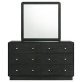 Cavelle Black 6-drawer Dresser and Mirror by Coaster at Eve Furniture