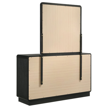 Cavelle Black 6-drawer Dresser and Mirror by Coaster at Eve Furniture