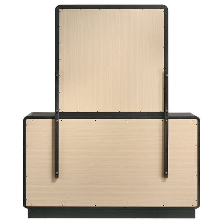 Cavelle Black 6-drawer Dresser and Mirror by Coaster at Eve Furniture