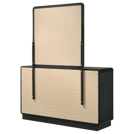 Cavelle Black 6-drawer Dresser and Mirror by Coaster at Eve Furniture