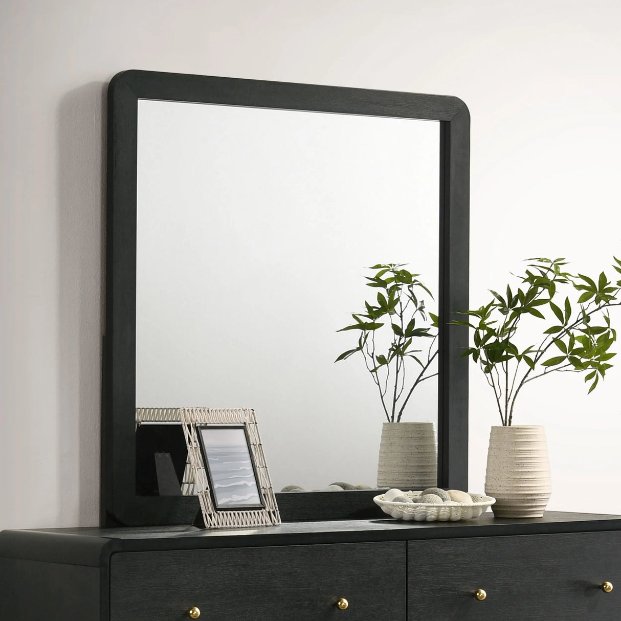 Cavelle Black Dresser Mirror by Coaster at Eve Furniture