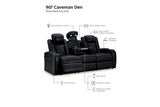 Caveman Den Midnight Dual Power Reclining Sofa and Loveseat by Ashley at Eve Furniture