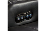Caveman Den Midnight Dual Power Reclining Sofa and Loveseat by Ashley at Eve Furniture