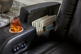 Caveman Den Midnight Dual Power Reclining Sofa by Ashley at Eve Furniture