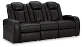 Caveman Den Midnight Dual Power Reclining Sofa by Ashley at Eve Furniture