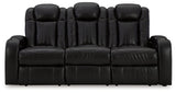 Caveman Den Midnight Dual Power Reclining Sofa by Ashley at Eve Furniture