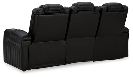 Caveman Den Midnight Dual Power Reclining Sofa by Ashley at Eve Furniture