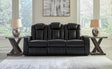 Caveman Den Midnight Dual Power Reclining Sofa by Ashley at Eve Furniture
