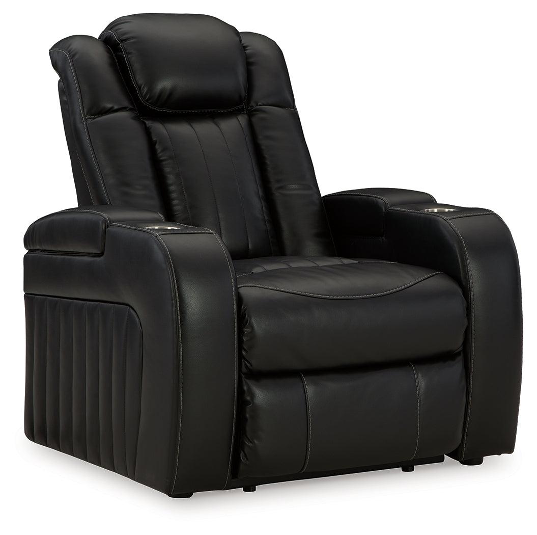 Caveman Den Midnight Power Recliner by Ashley at Eve Furniture