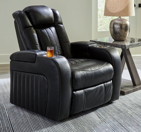 Caveman Den Midnight Power Recliner by Ashley at Eve Furniture