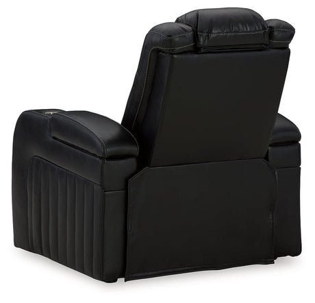 Caveman Den Midnight Power Recliner by Ashley at Eve Furniture