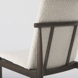 Cavett Cream Boucle Upholstered Seat W/Dark Brown Wood Frame Dining Chair, Set of 2 by Mercana at Eve Furniture