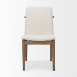 Cavett Cream Boucle Upholstered Seat W/Light Brown Wood Frame Dining Chair, Set of 2 by Mercana at Eve Furniture