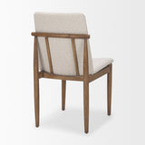 Cavett Cream Boucle Upholstered Seat W/Light Brown Wood Frame Dining Chair, Set of 2 by Mercana at Eve Furniture