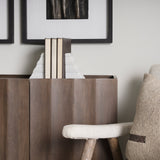 Cavetto White Marble Bookends w/rough carving S/2 by Mercana at Eve Furniture