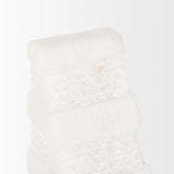 Cavetto White Marble Bookends w/rough carving S/2 by Mercana at Eve Furniture