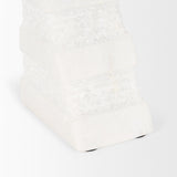 Cavetto White Marble Bookends w/rough carving S/2 by Mercana at Eve Furniture