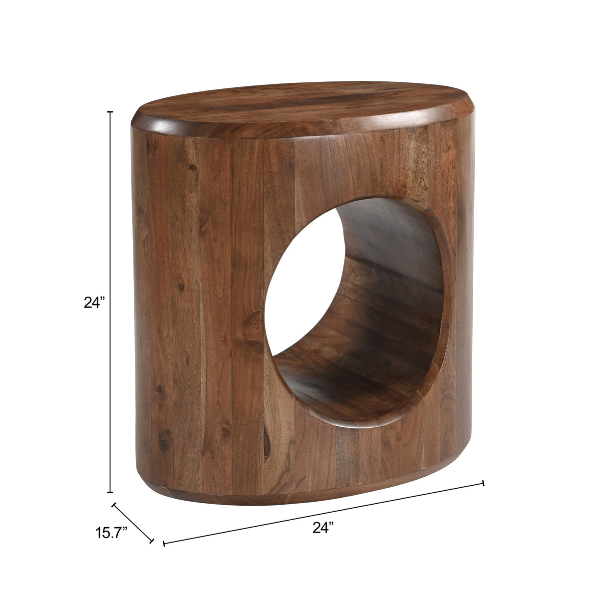 Cavo Brown Side Table by Zuomod at Eve Furniture