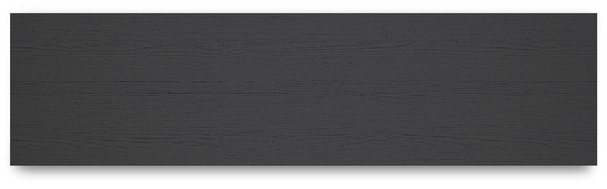 Cayberry Black 60" TV Stand with Electric Fireplace by Ashley at Eve Furniture