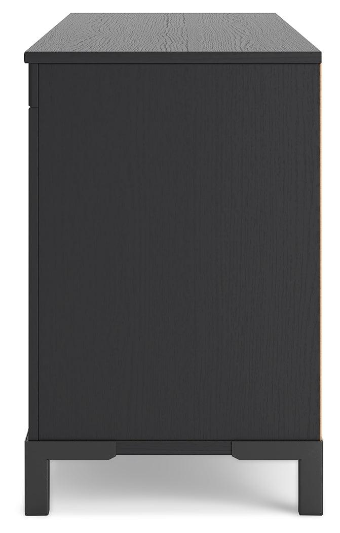 Cayberry Black 60" TV Stand with Electric Fireplace by Ashley at Eve Furniture