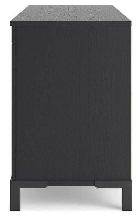 Cayberry Black 60" TV Stand with Electric Fireplace by Ashley at Eve Furniture