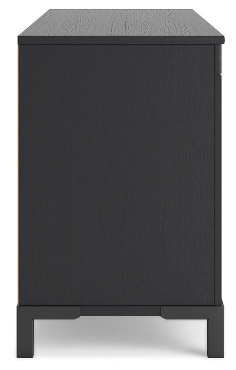 Cayberry Black 60" TV Stand with Electric Fireplace by Ashley at Eve Furniture