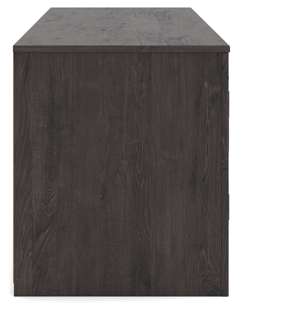 Cayboni Black 71" TV Stand with Electric Fireplace by Ashley at Eve Furniture