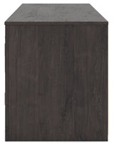 Cayboni Black 71" TV Stand with Electric Fireplace by Ashley at Eve Furniture