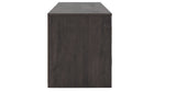 Cayboni Black 71" TV Stand with Electric Fireplace by Ashley at Eve Furniture
