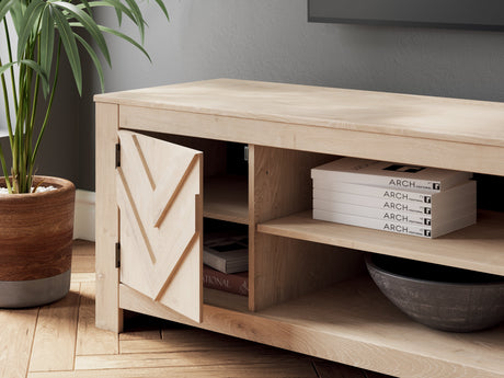 Cayboni Tan 71" TV Stand by Ashley at Eve Furniture