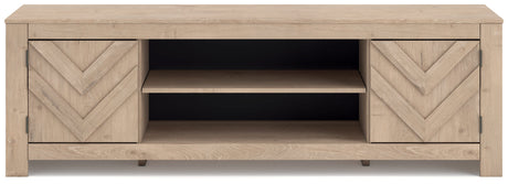Cayboni Tan 71" TV Stand by Ashley at Eve Furniture