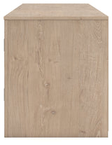 Cayboni Tan 71" TV Stand by Ashley at Eve Furniture