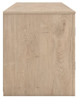 Cayboni Tan 71" TV Stand with Electric Fireplace by Ashley at Eve Furniture