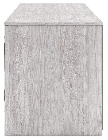 Cayboni Whitewash 71" TV Stand with Electric Fireplace by Ashley at Eve Furniture