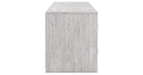 Cayboni Whitewash 71" TV Stand with Electric Fireplace by Ashley at Eve Furniture