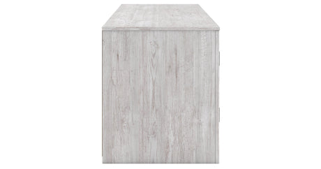 Cayboni Whitewash 71" TV Stand with Electric Fireplace by Ashley at Eve Furniture