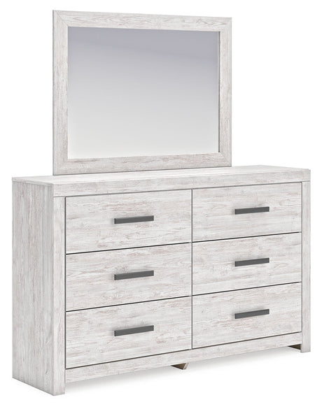 Cayboni Whitewash Bedroom Mirror by Ashley at Eve Furniture