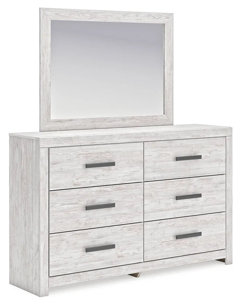 Cayboni Whitewash Bedroom Mirror by Ashley at Eve Furniture